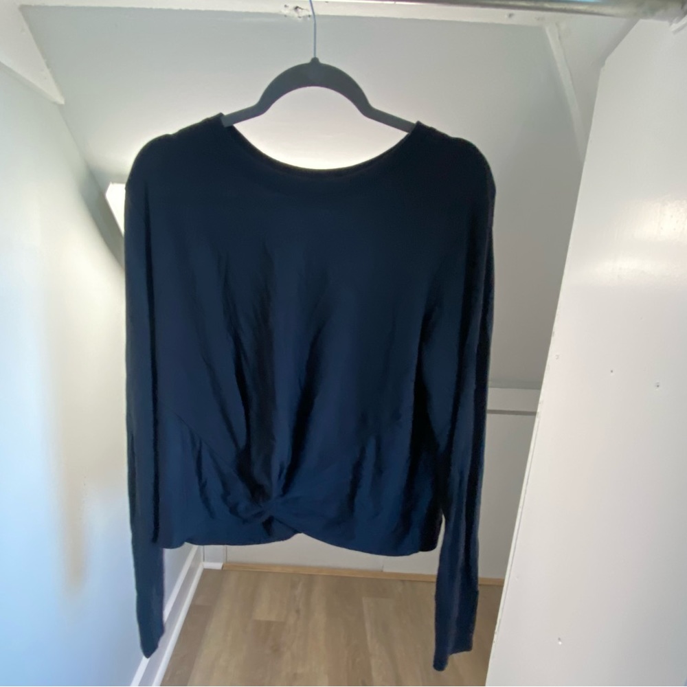 Athleta Twist Front Sweatshirt - Black Size L